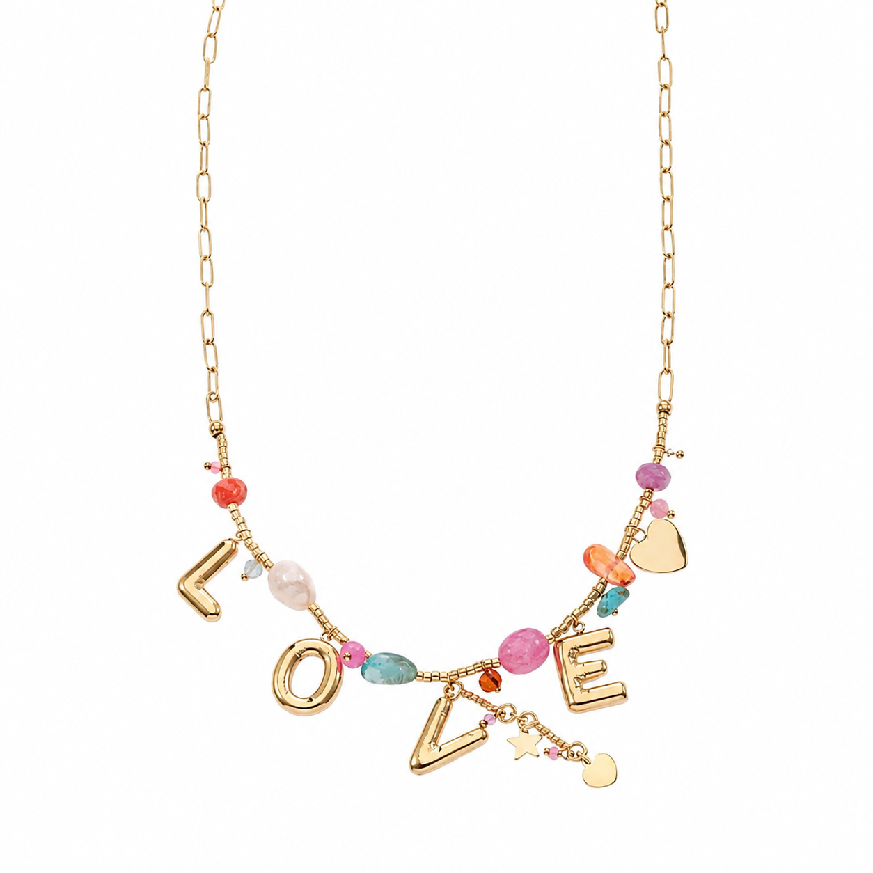 Valerie love schakel kralen ketting