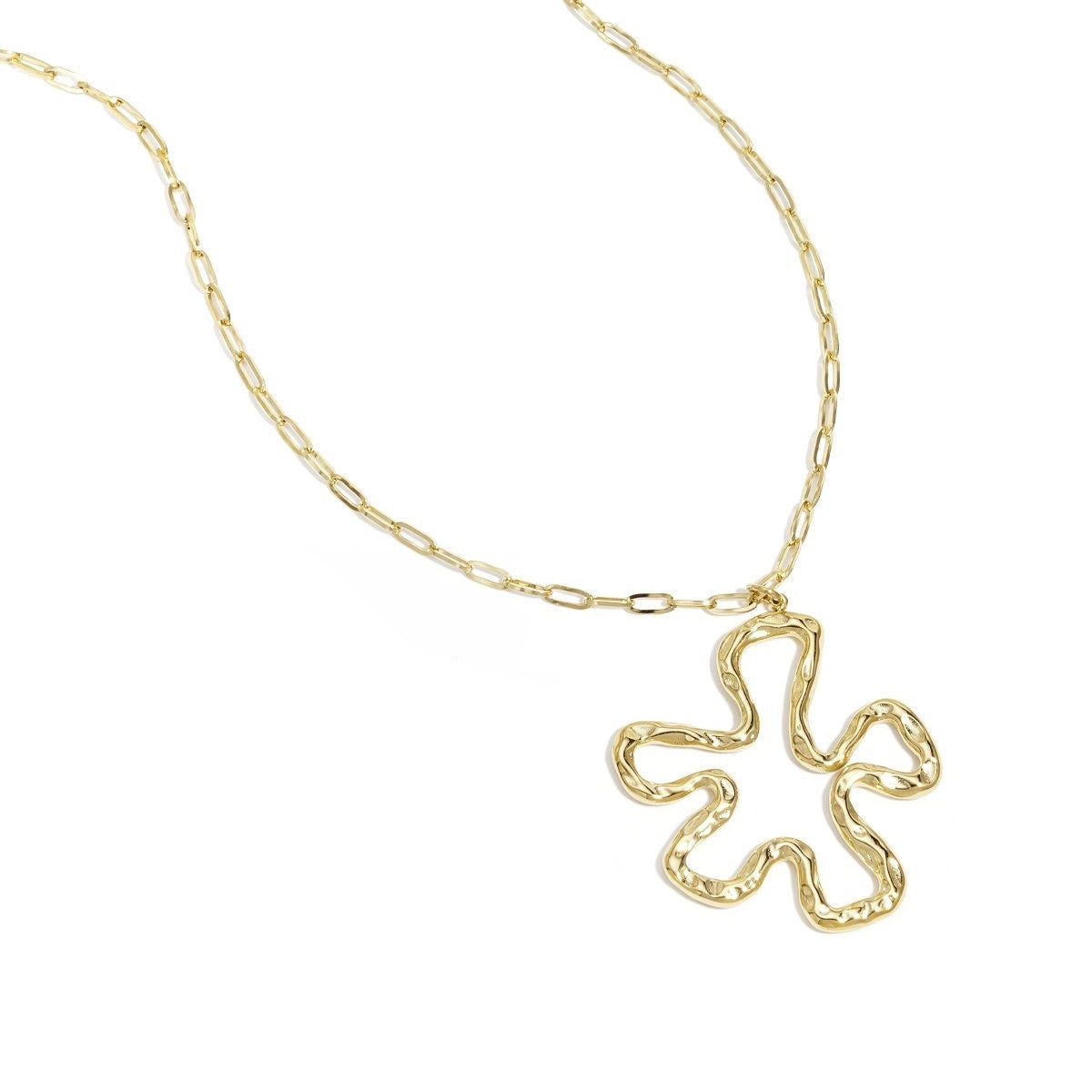 Milo bloem ketting goud