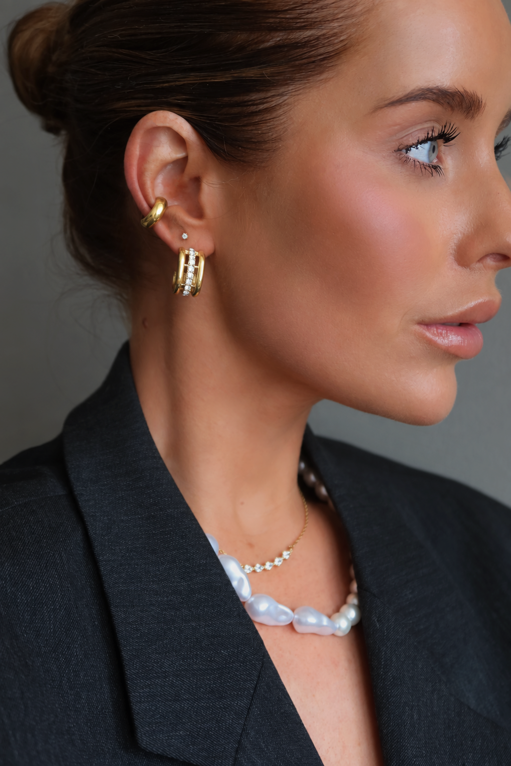 Rikky oorbellen goud/diamond