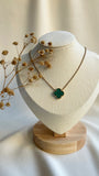Belle ketting goud/groen