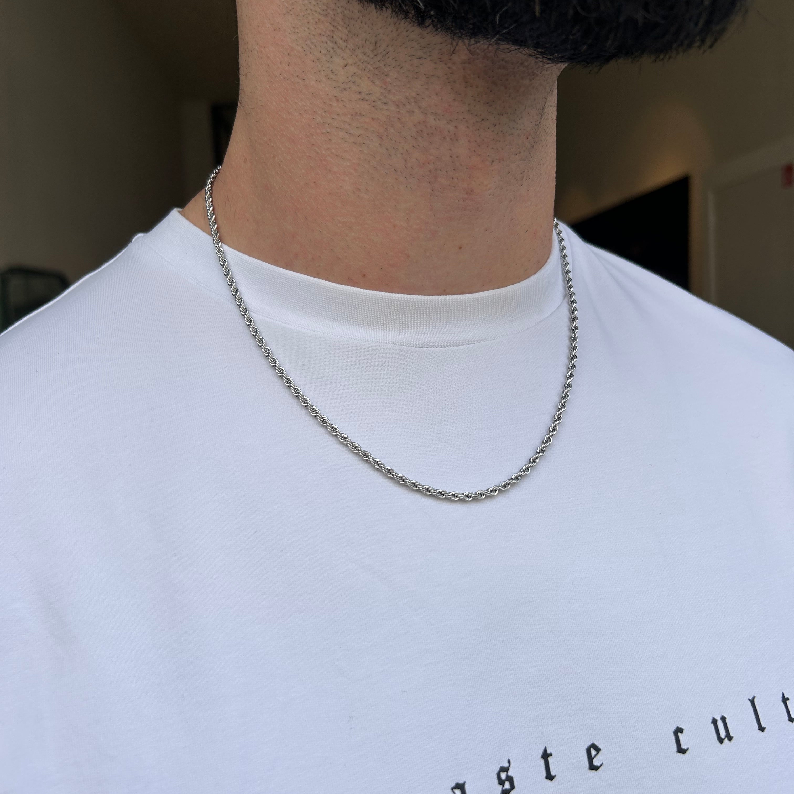 Heren ketting zilver