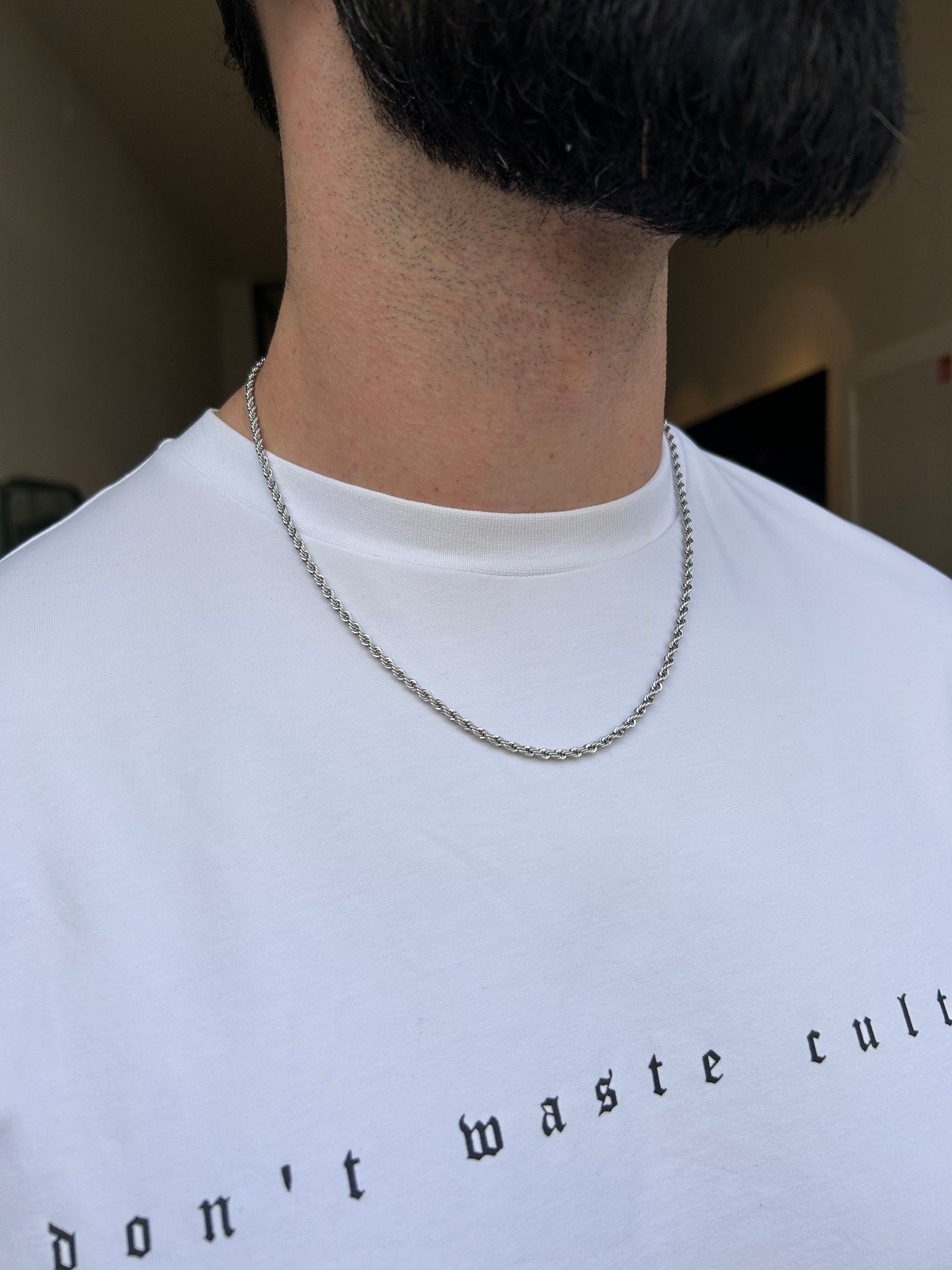 Heren ketting zilver