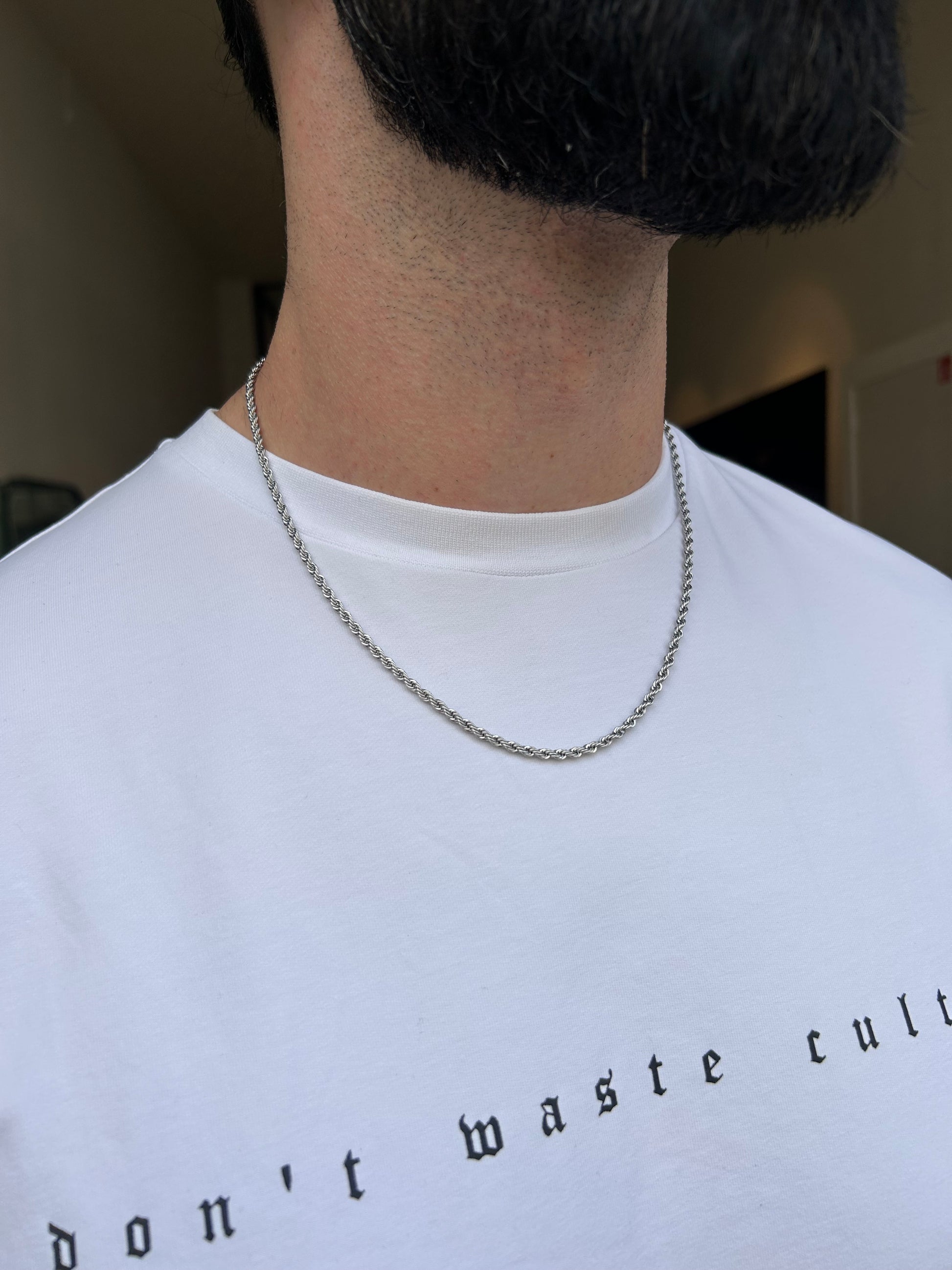 Heren ketting zilver