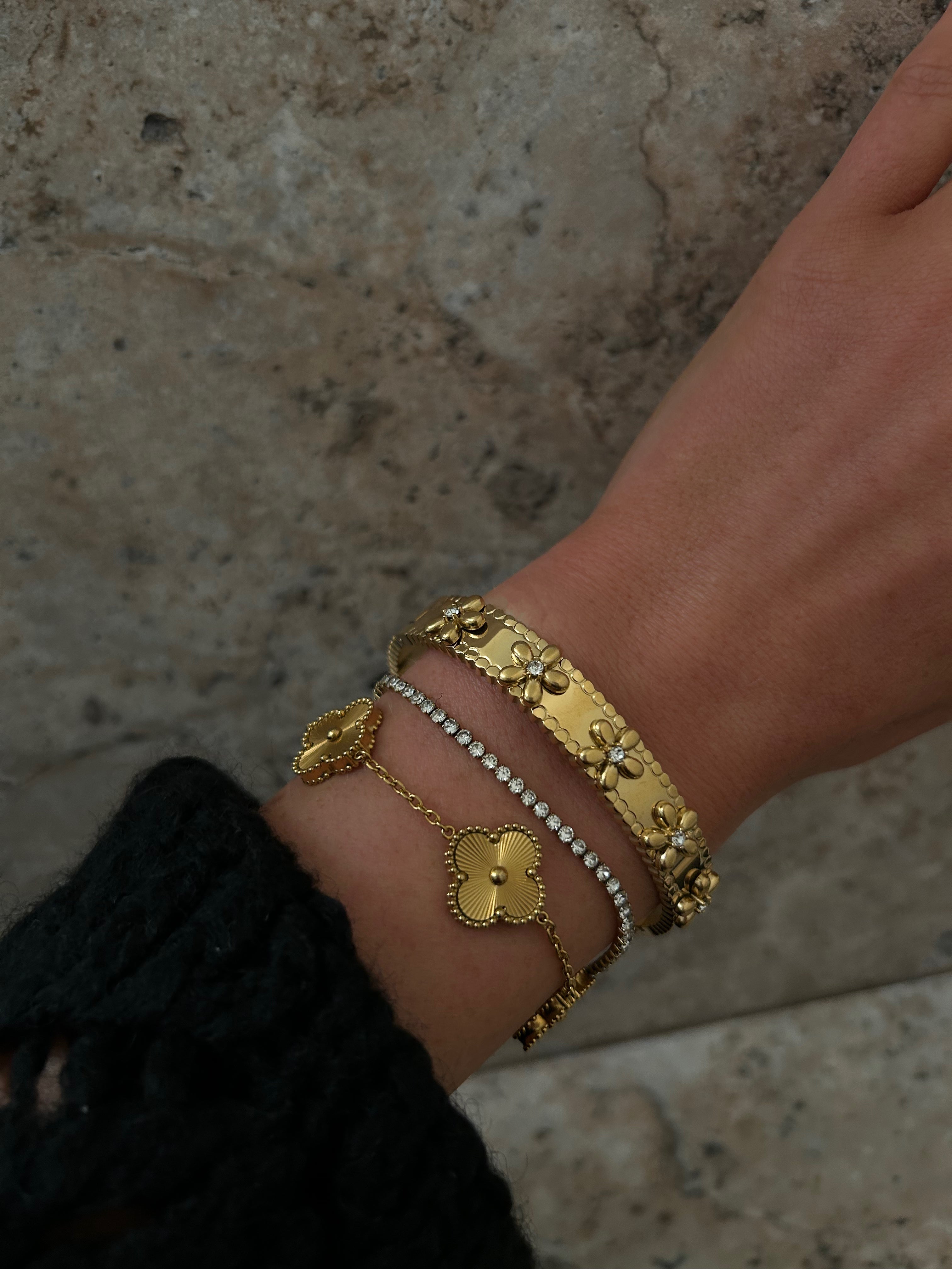 Fleur armband goud