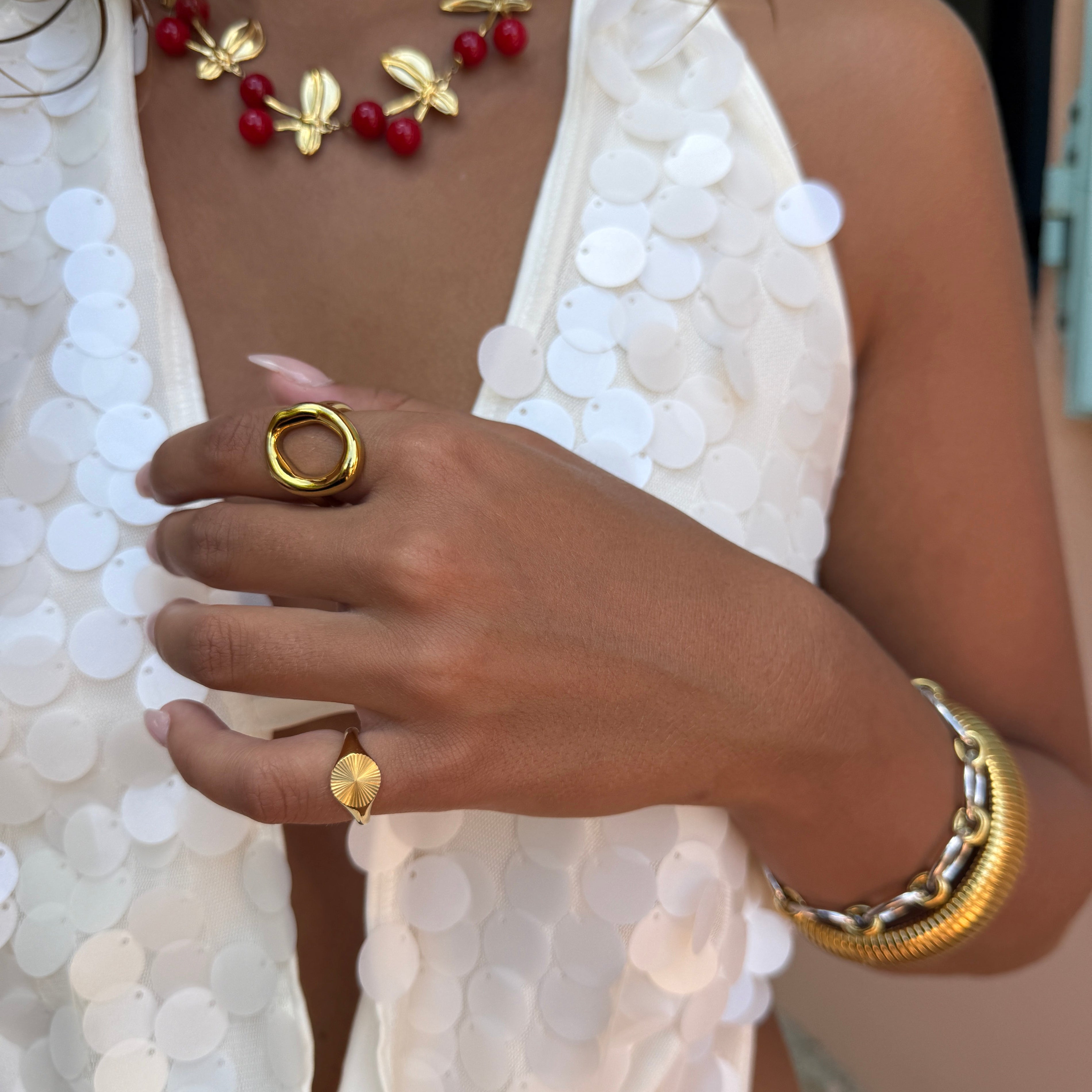 Round ring goud