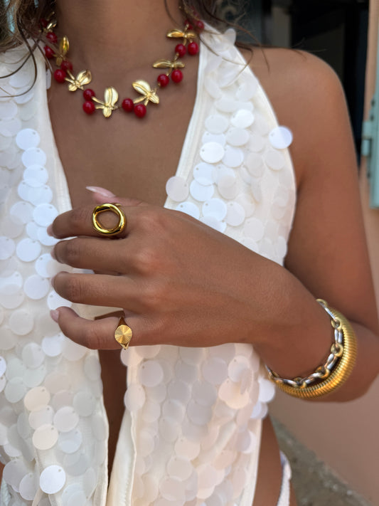 Round ring goud