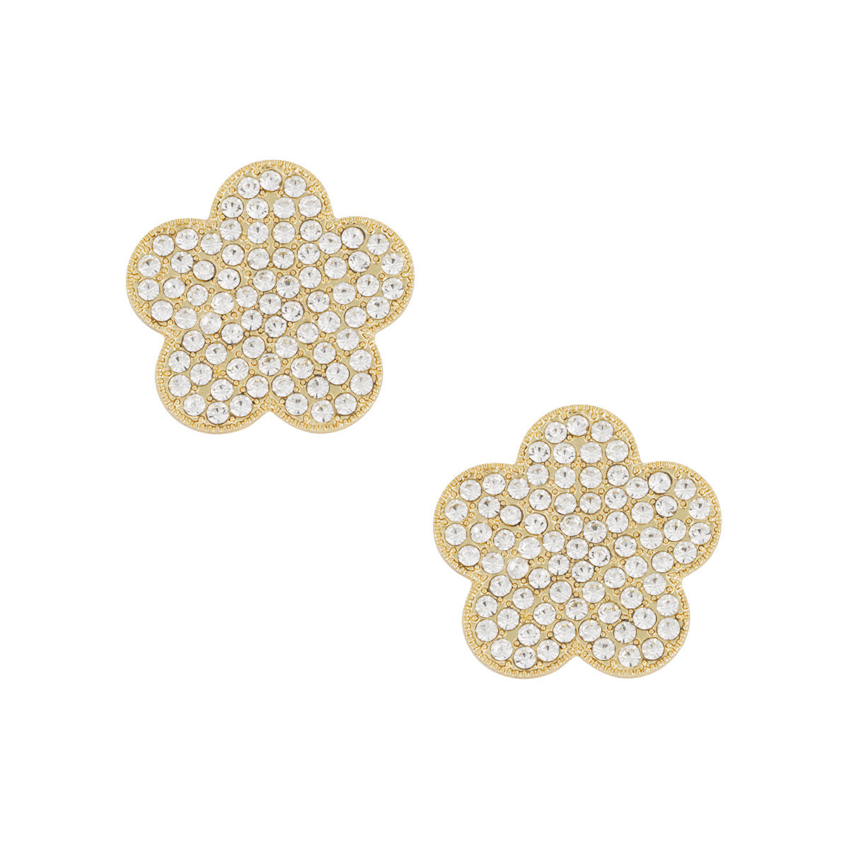 Manchetknopen glitter bloem
