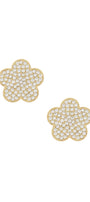 Manchetknopen glitter bloem
