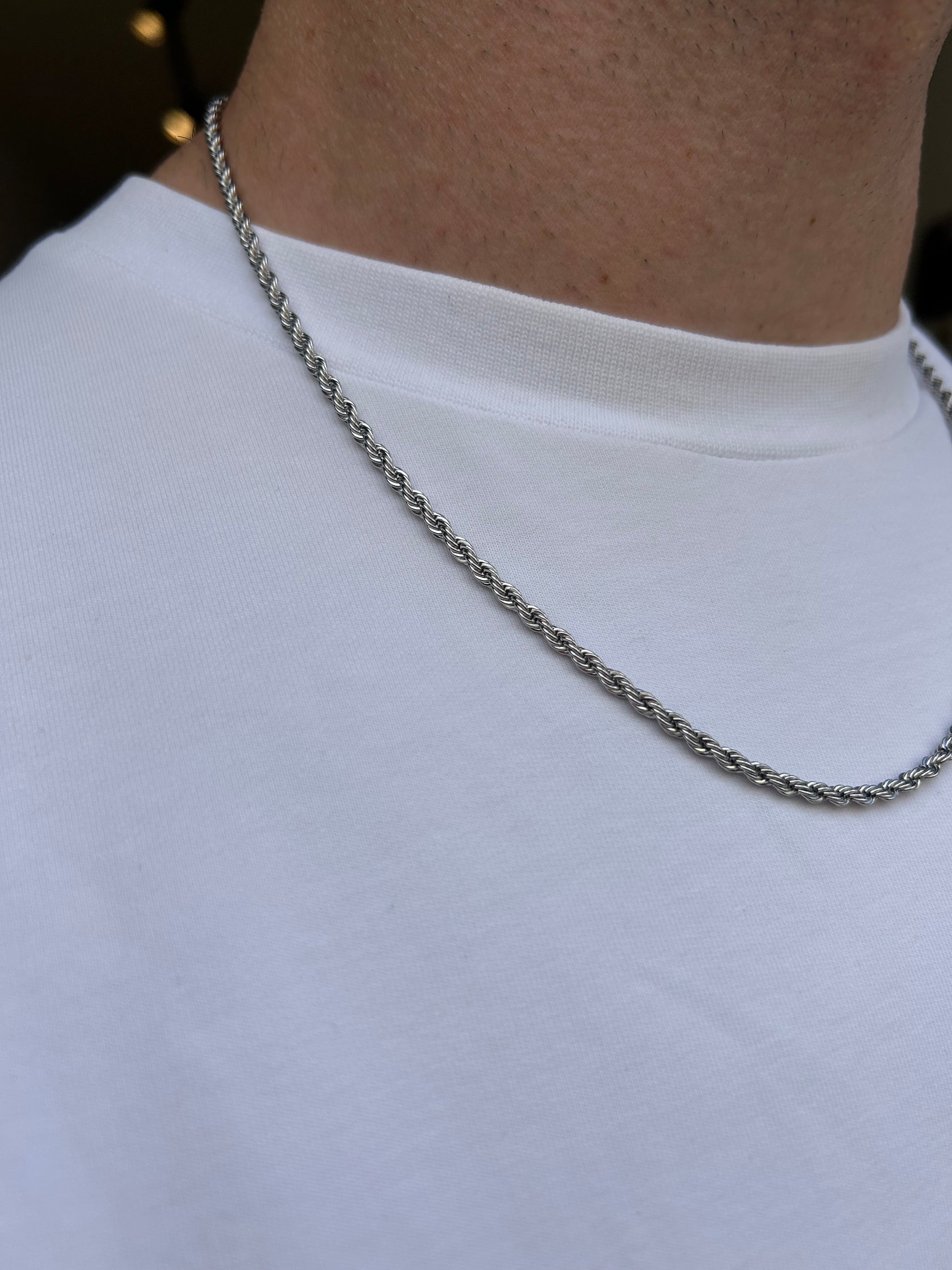 Heren ketting zilver