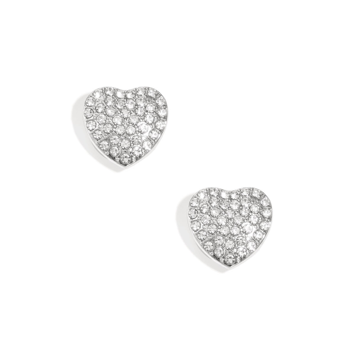 Manchetknopen glitter hart zilver