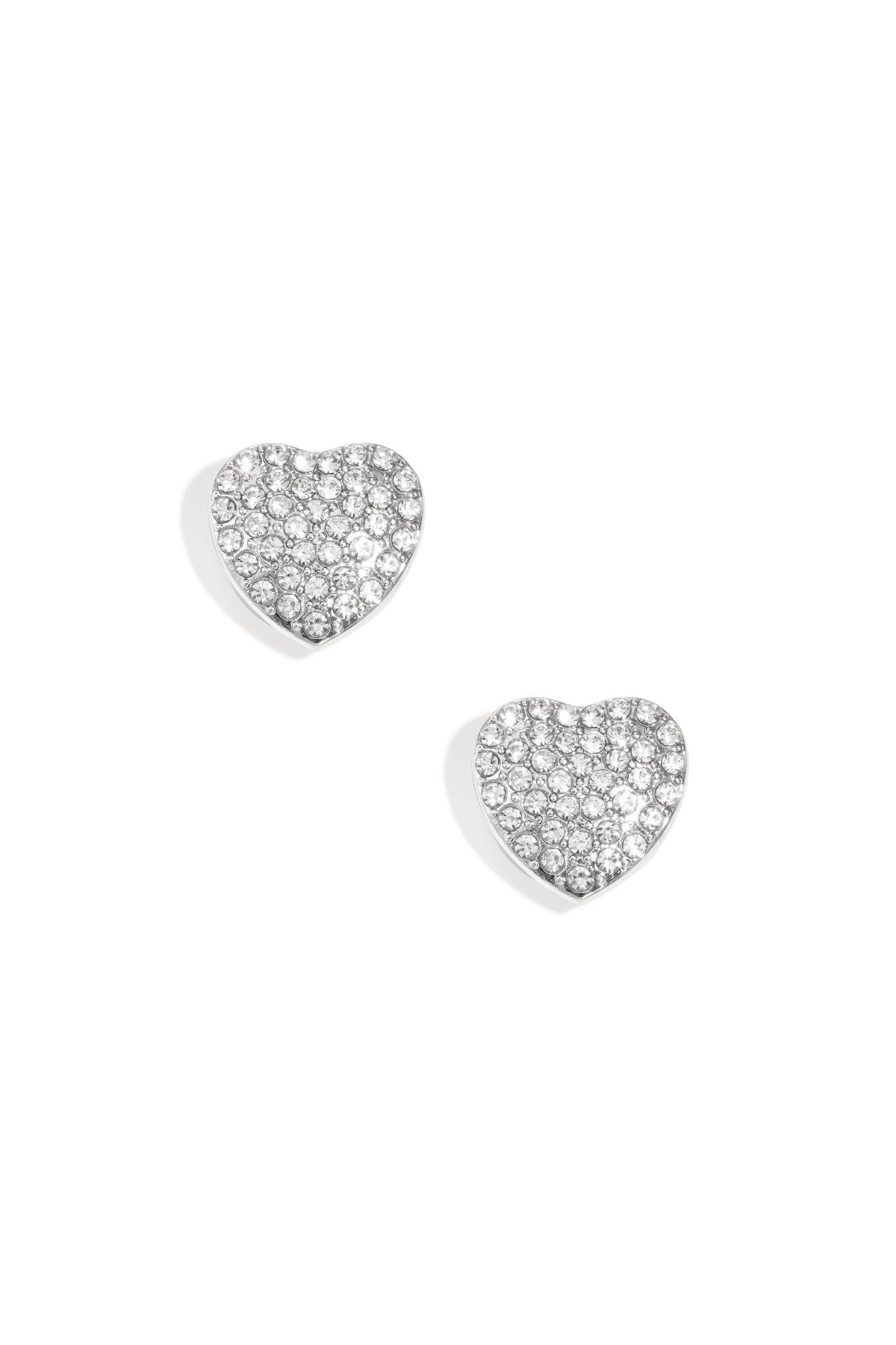 Manchetknopen glitter hart zilver