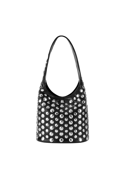 Bowi handtas met studs zwart