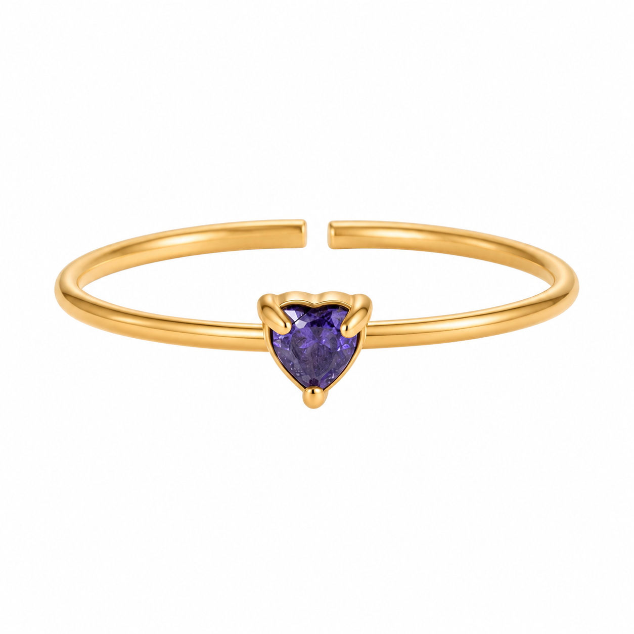 Minimalistische geboortesteen ring September