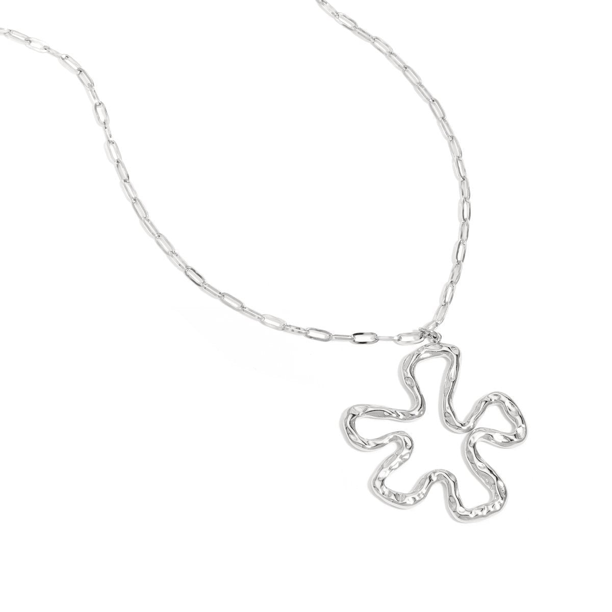 Milo bloem ketting zilver