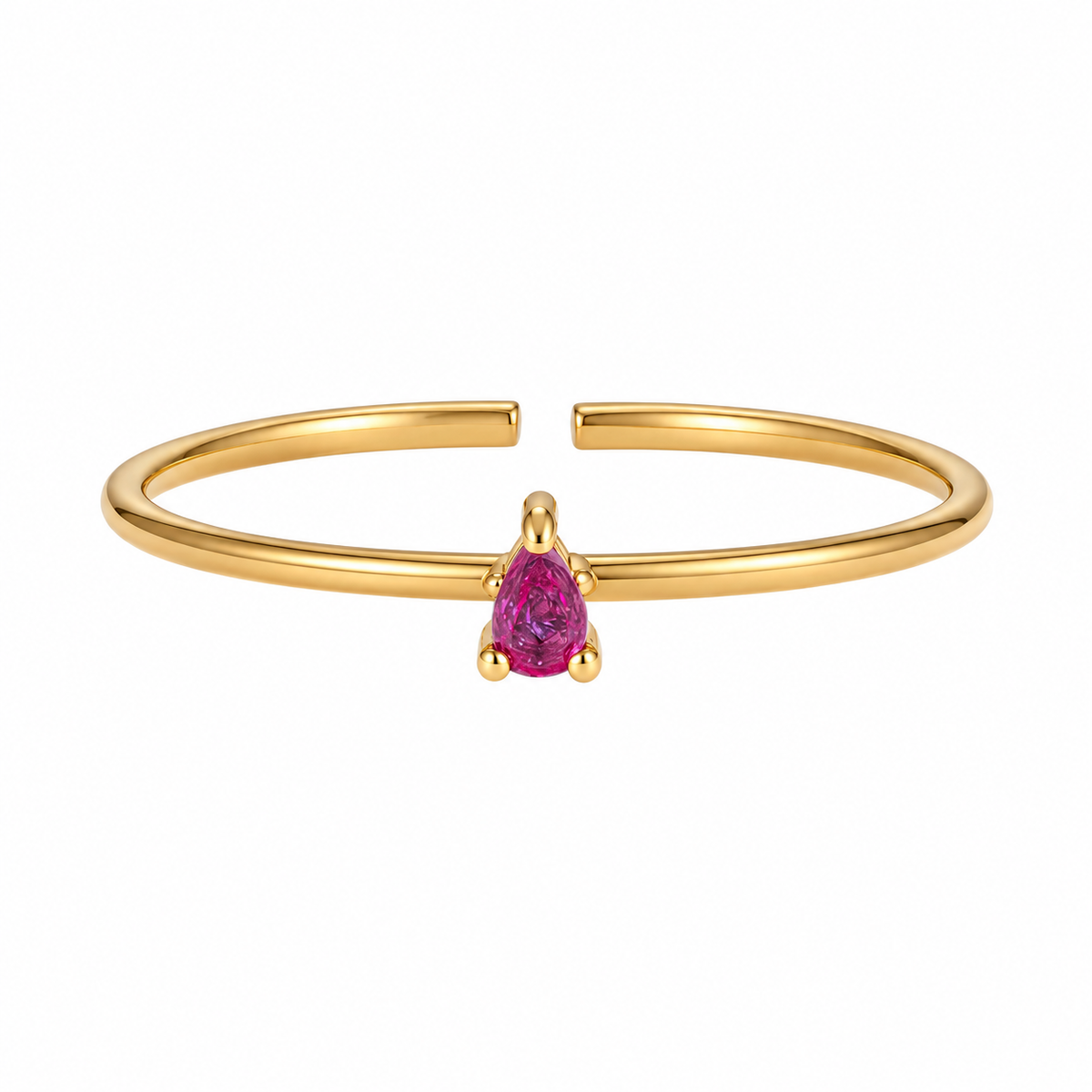 Minimalistische geboortesteen ring Juli