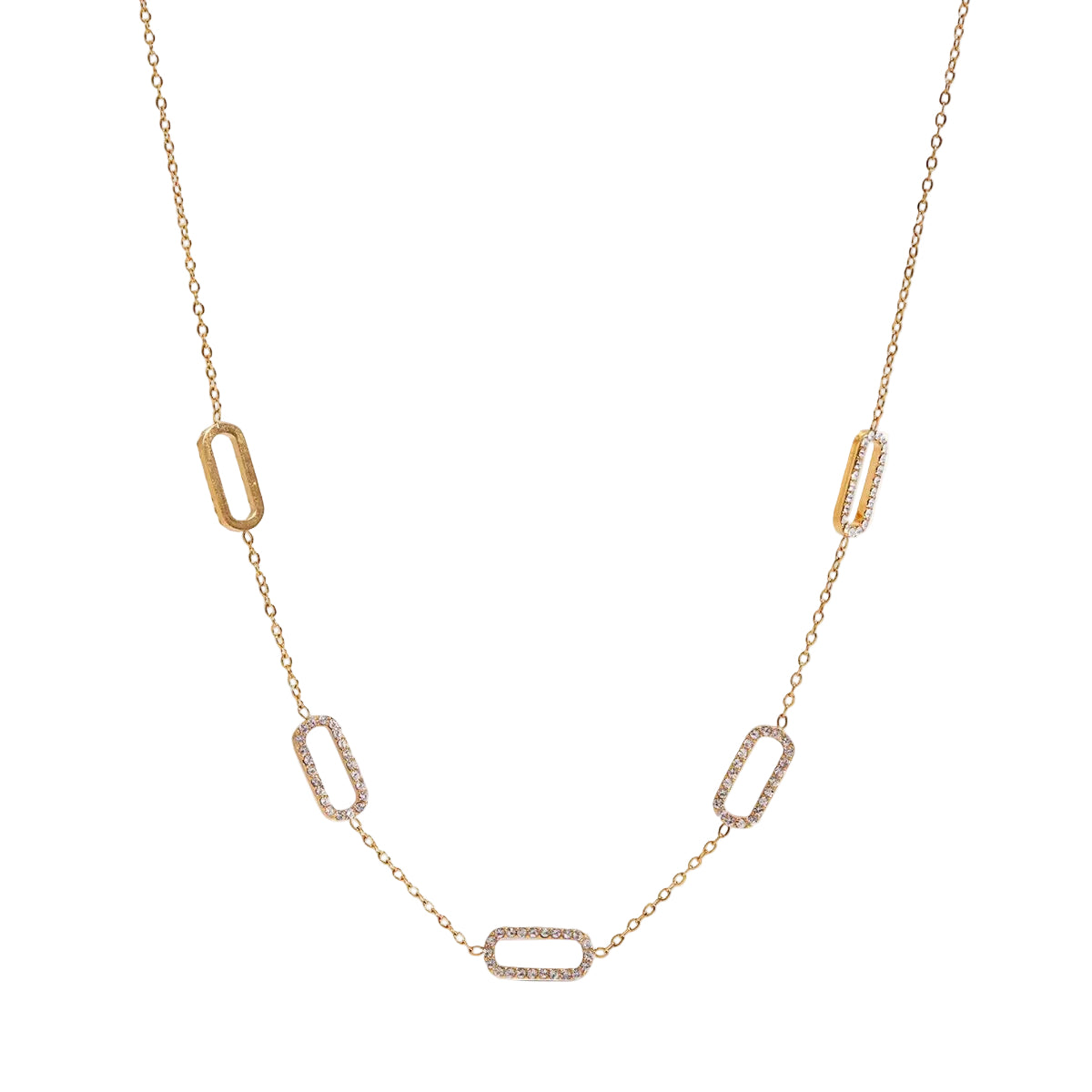 Les diamond ketting goud