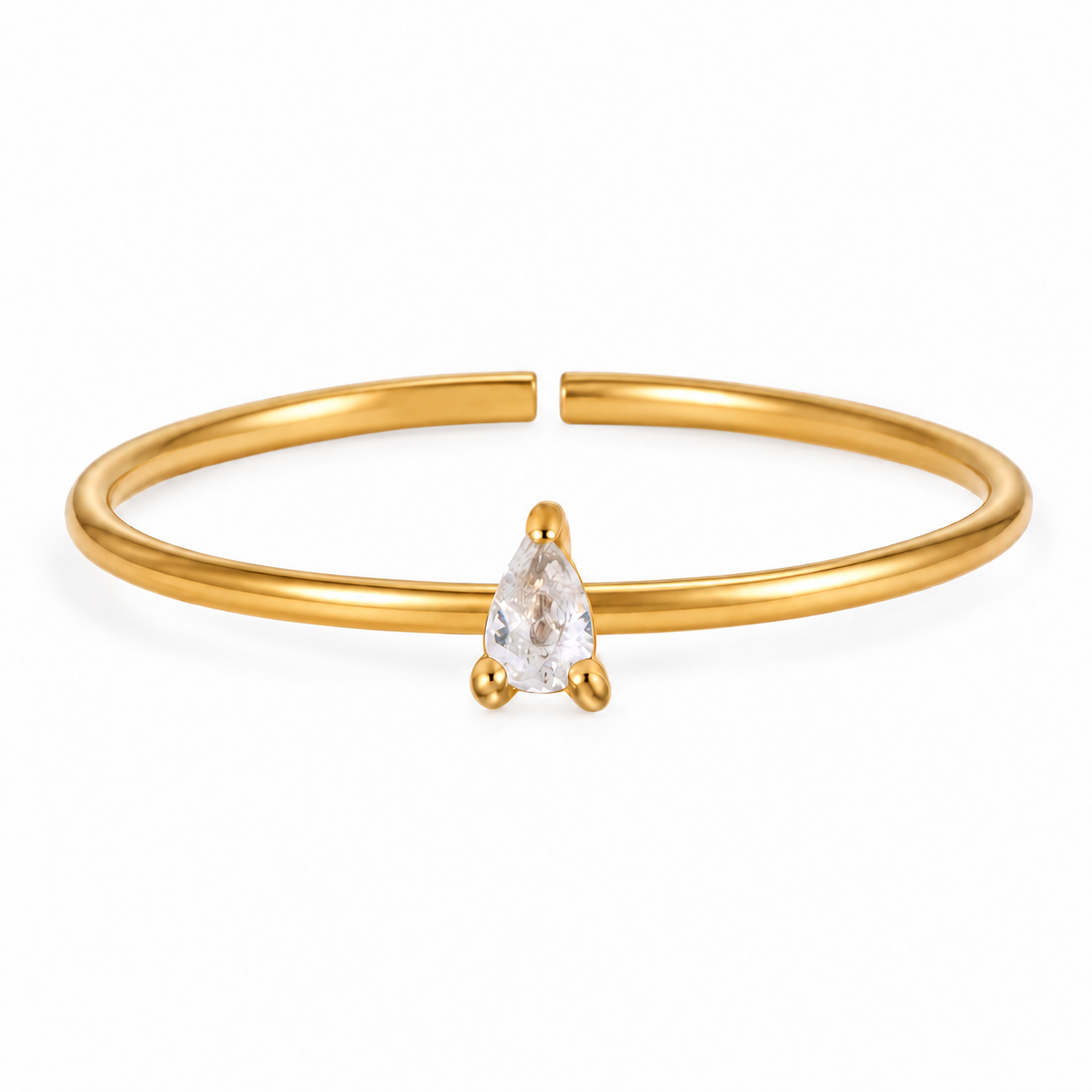 Minimalistische geboortesteen ring April