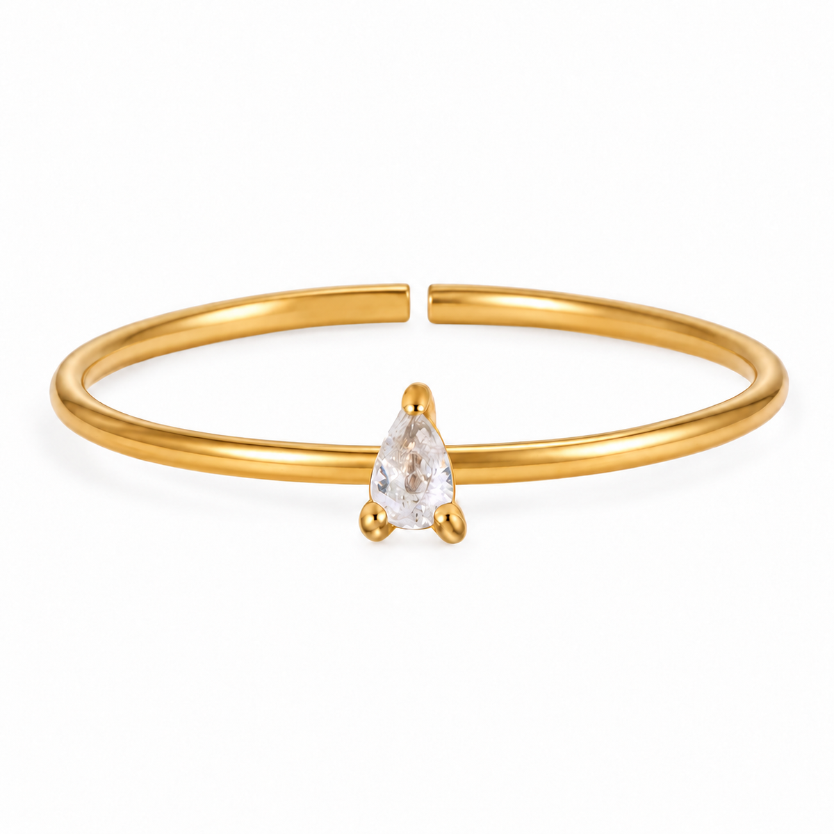 Minimalistische geboortesteen ring April