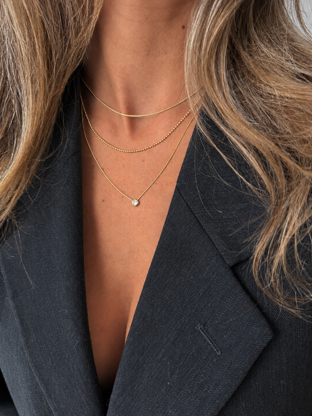 Nove dubbele ketting goud
