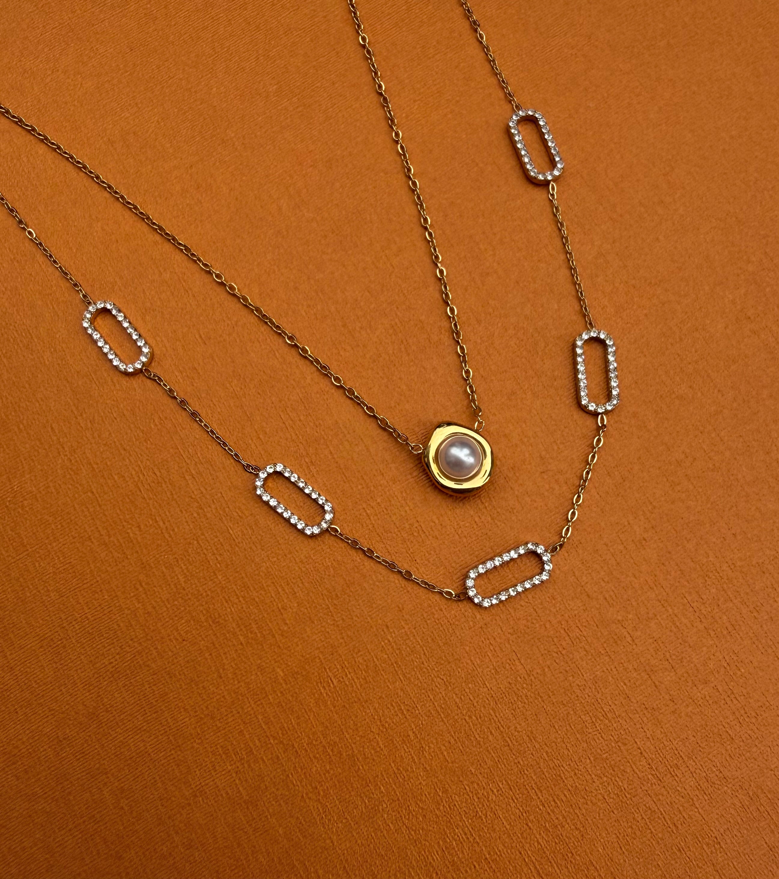 Les diamond ketting goud