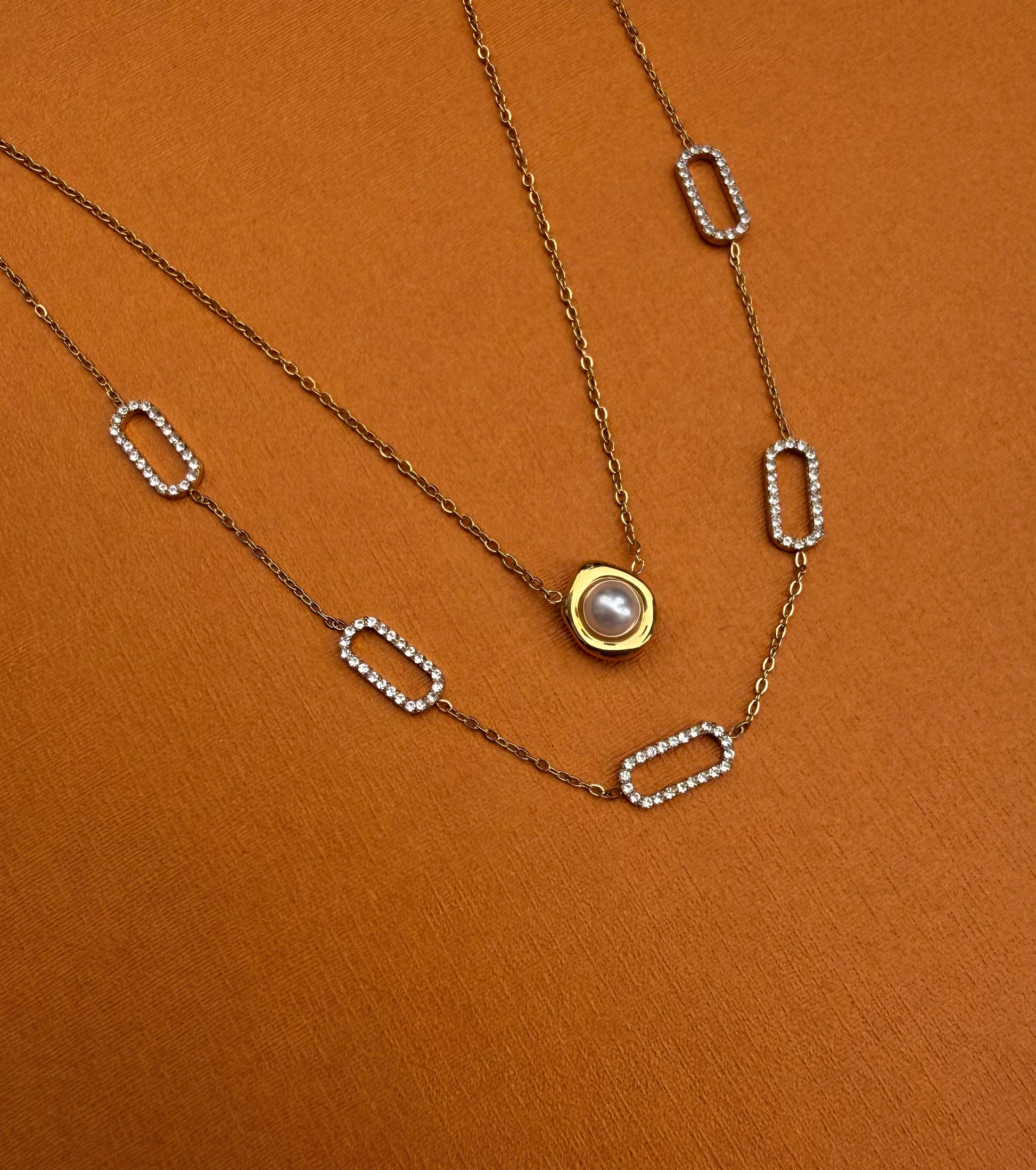 Les diamond ketting goud