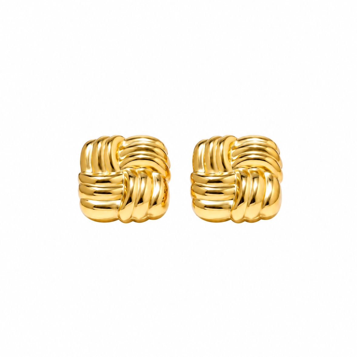 Big vintage look oorbellen goud