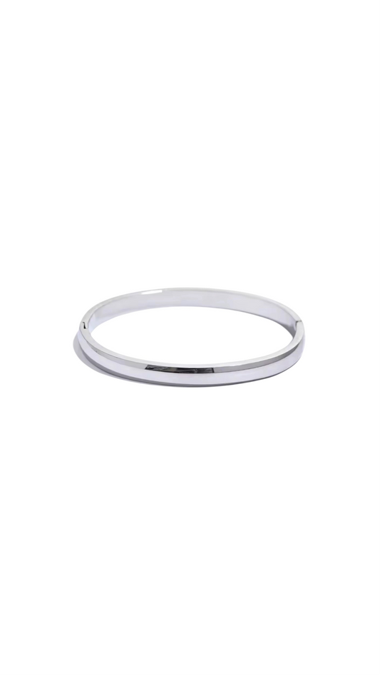 Slavenarmband glans zilver