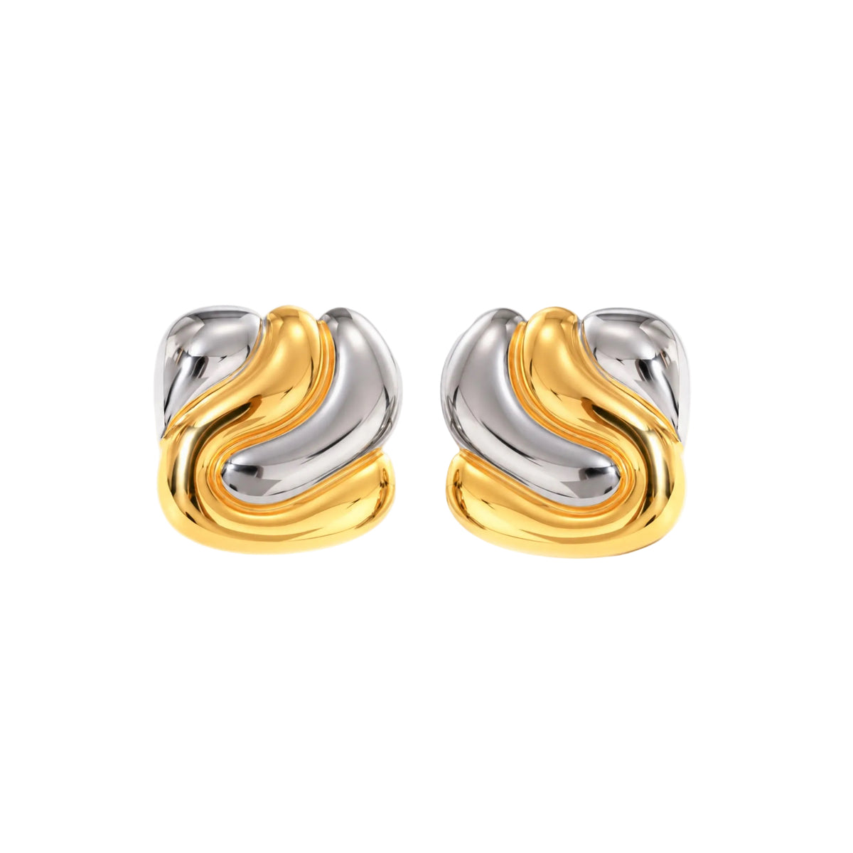 Mila oorbellen goud/zilver