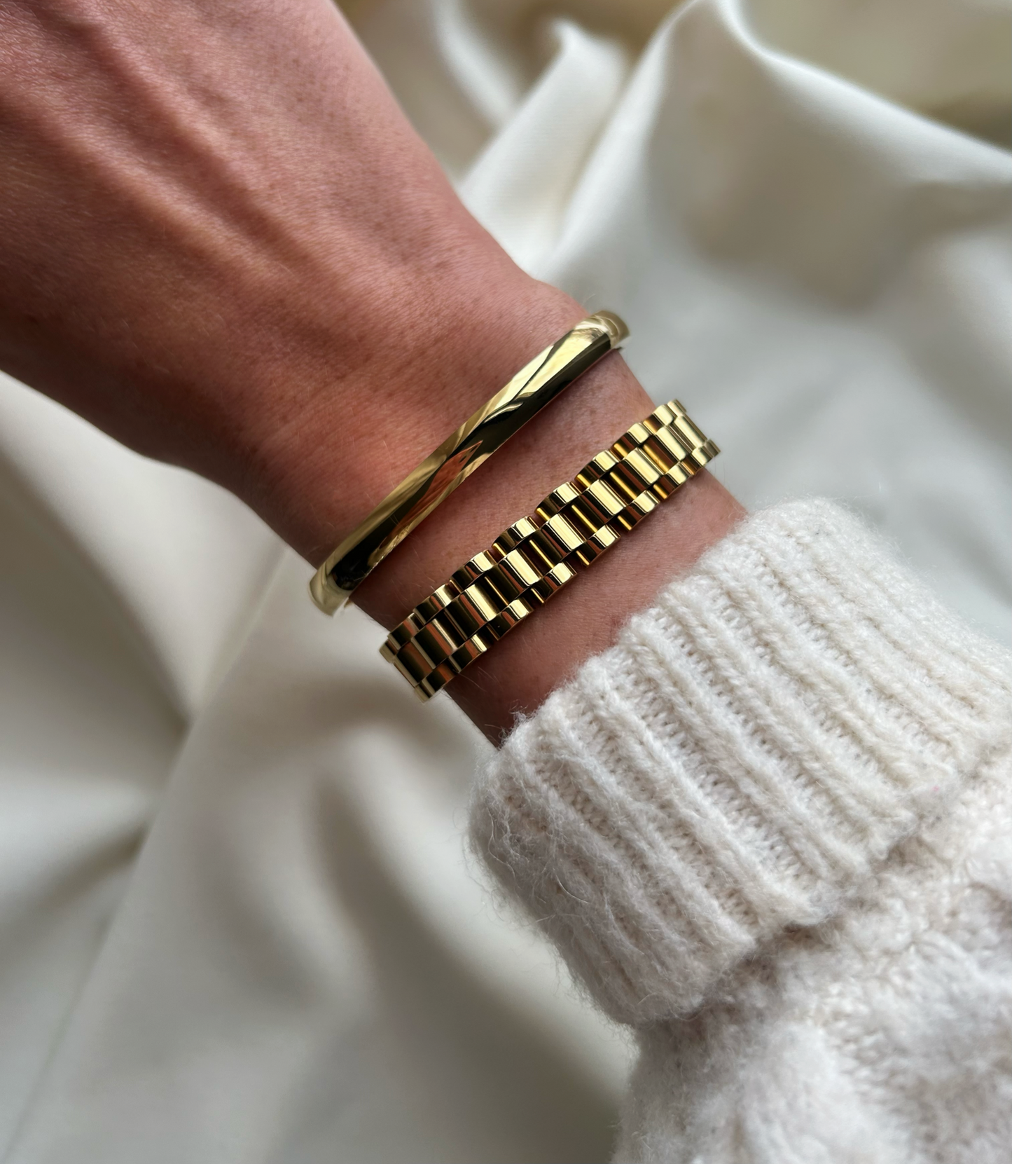 2 delig set schakel + shine goud