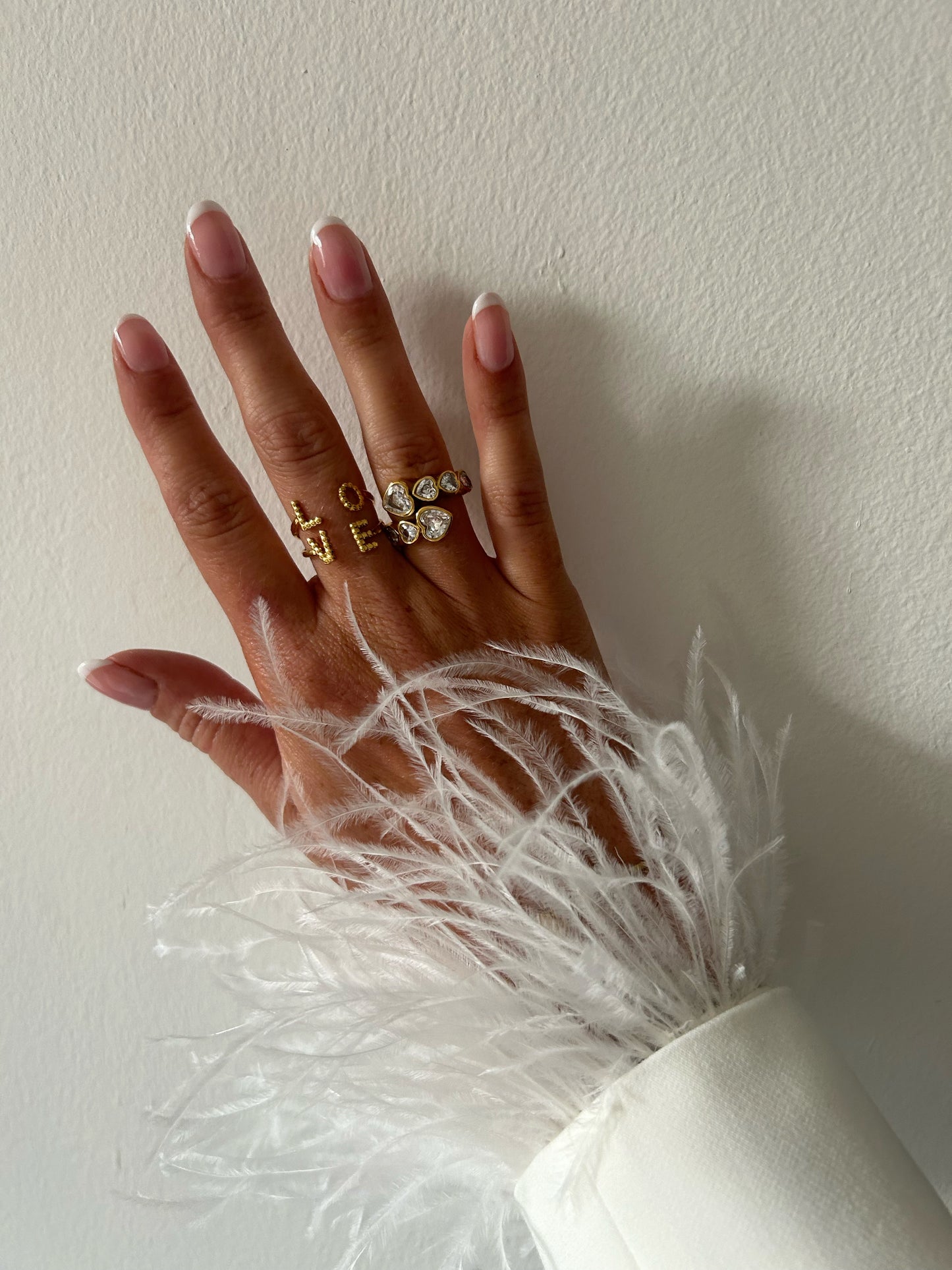 Diamond hart ring goud