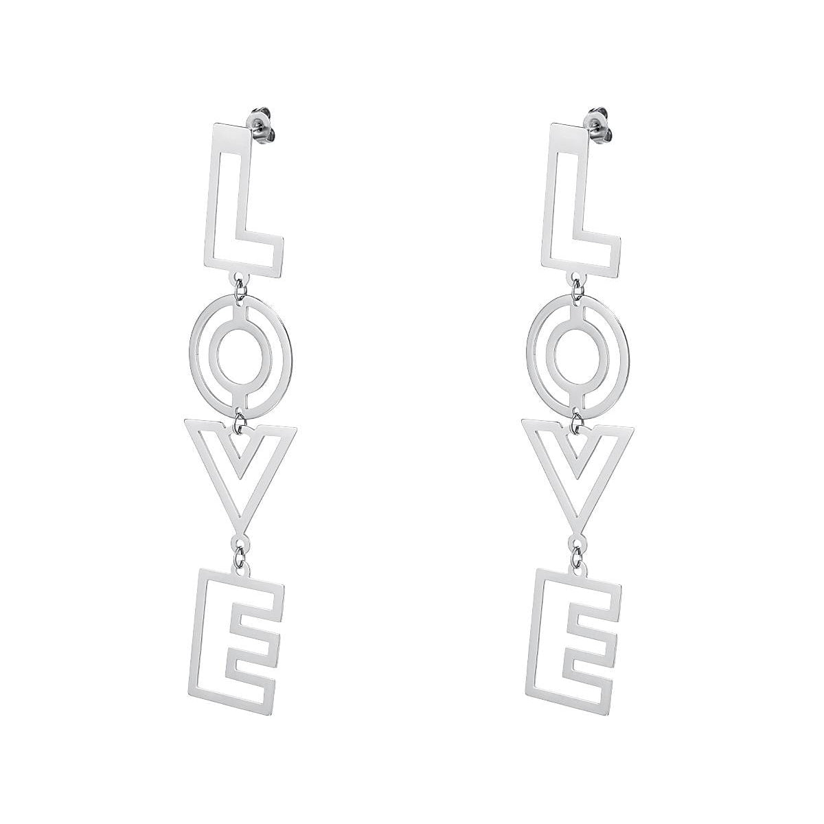 Love oorbellen zilver