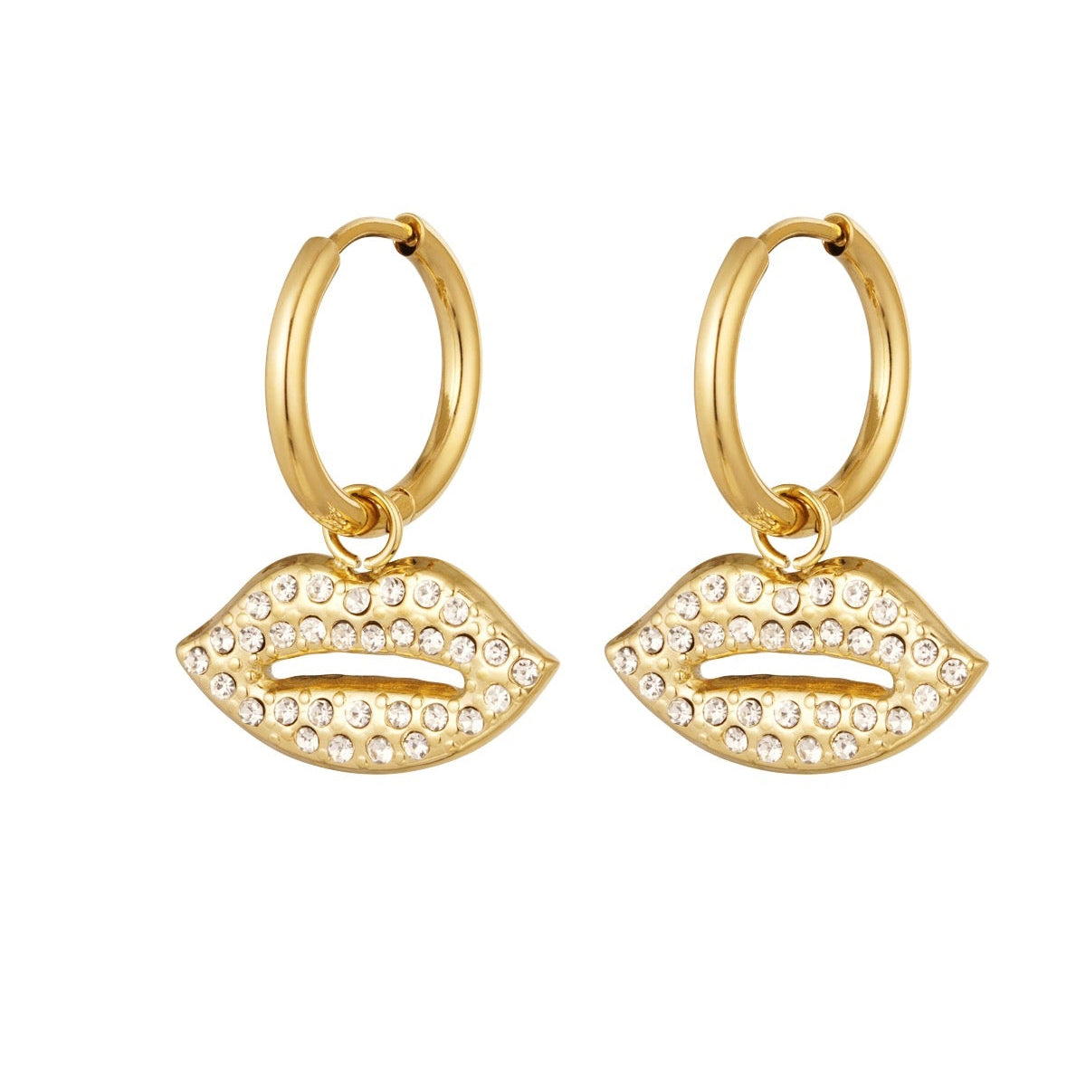 Kiss bedel oorbellen goud