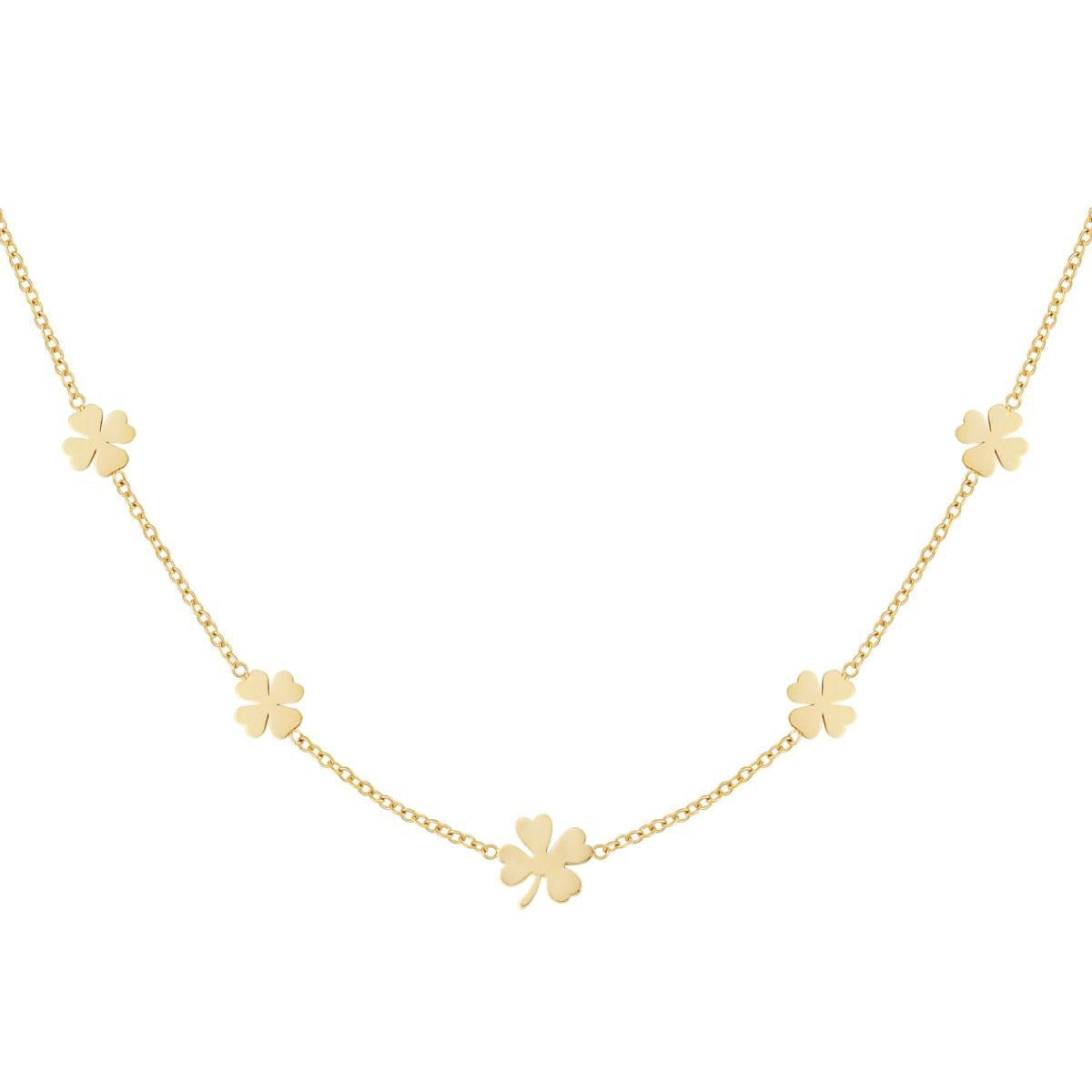 Klaver ketting goud