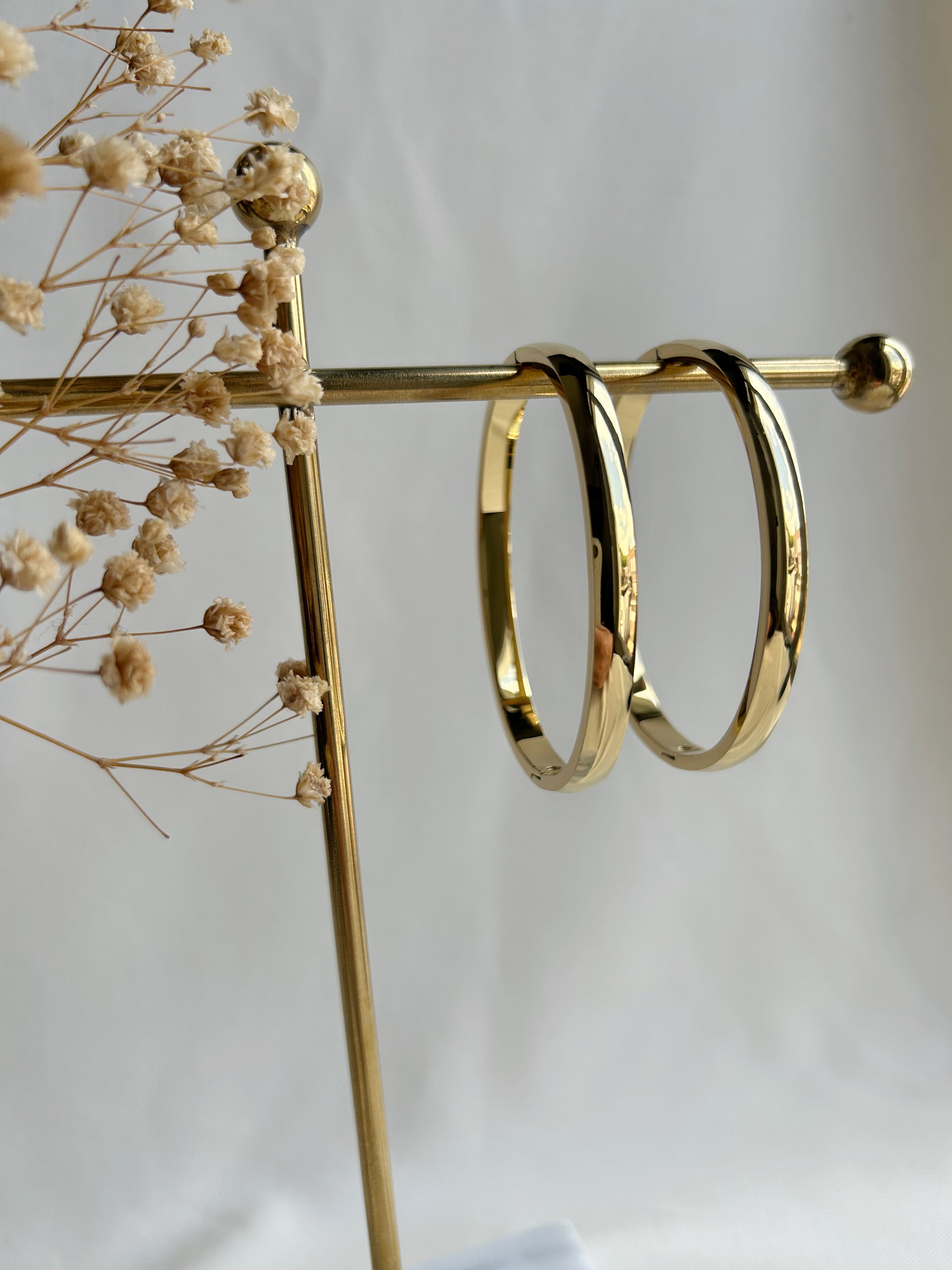 Slavenarmband glans goud