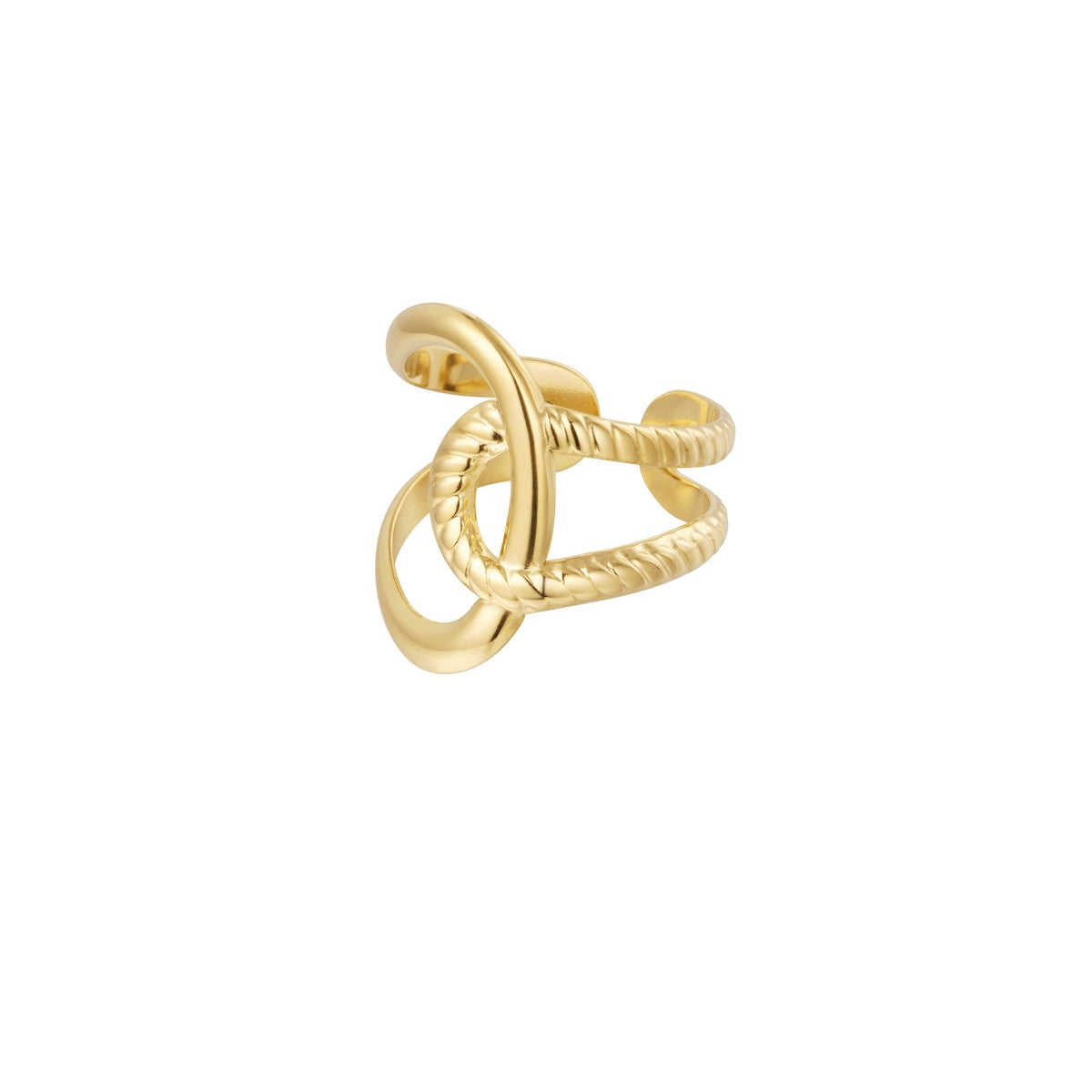 Ring met knoop detail goud